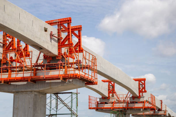 Heavy construction equipment on highway project